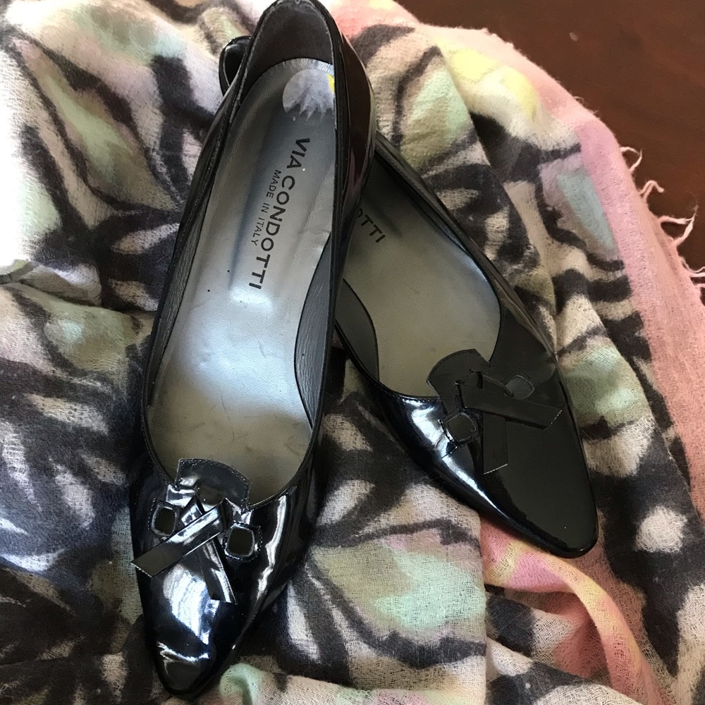 VIA CONDITTI  Patent Leather Ballet Flats